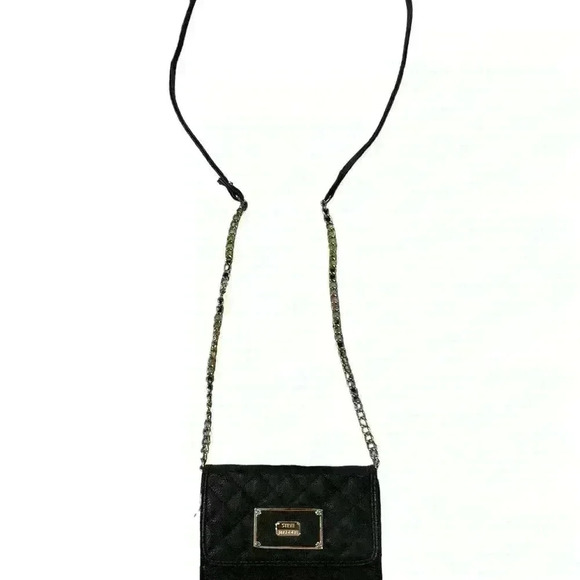 Steve Madden Black Mini Purse Chain And Faux Leather Strap Animal Print  Inside - Picture 2 of 5